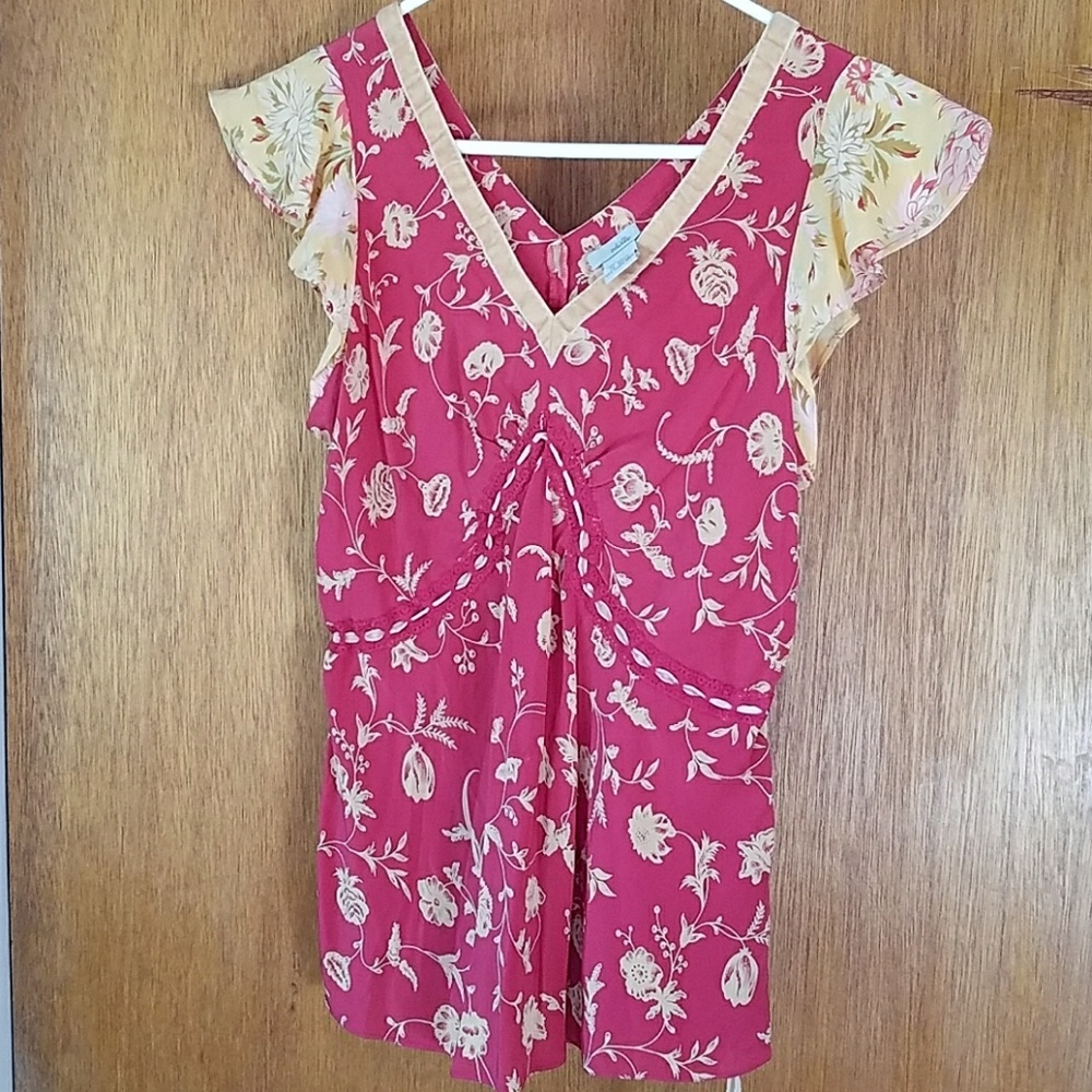 Anthropologie Odille floral top